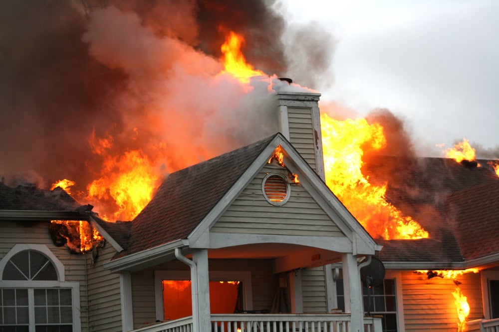 Photo of a House on Fire