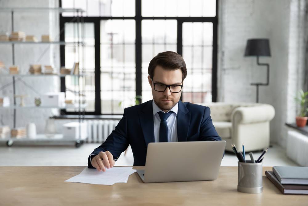 Photo of person at desk